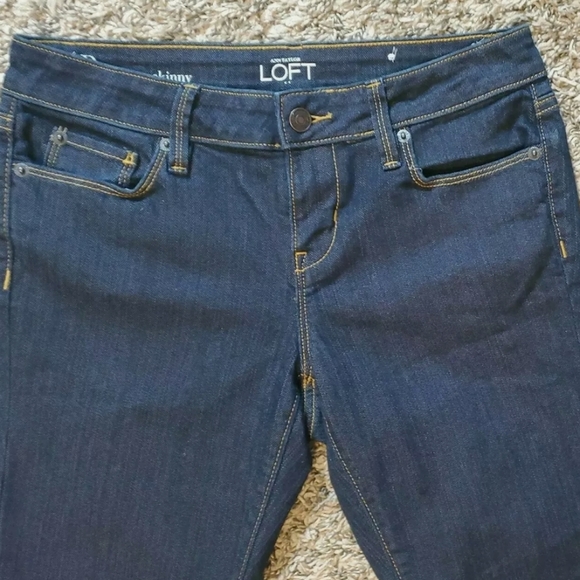 Ann Taylor Loft Modern Skinny Dark Wash Blue Jeans - Picture 9 of 9